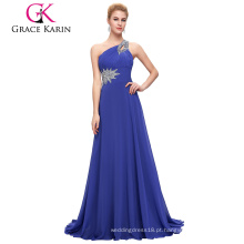Atacado Grace Karin Beaded One Shoulder Royal Blue Prom Dress CL2949-5
